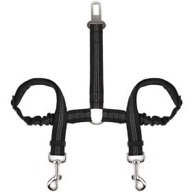 Pet Car Seat Belt Double-ended Traction Rope One For Two